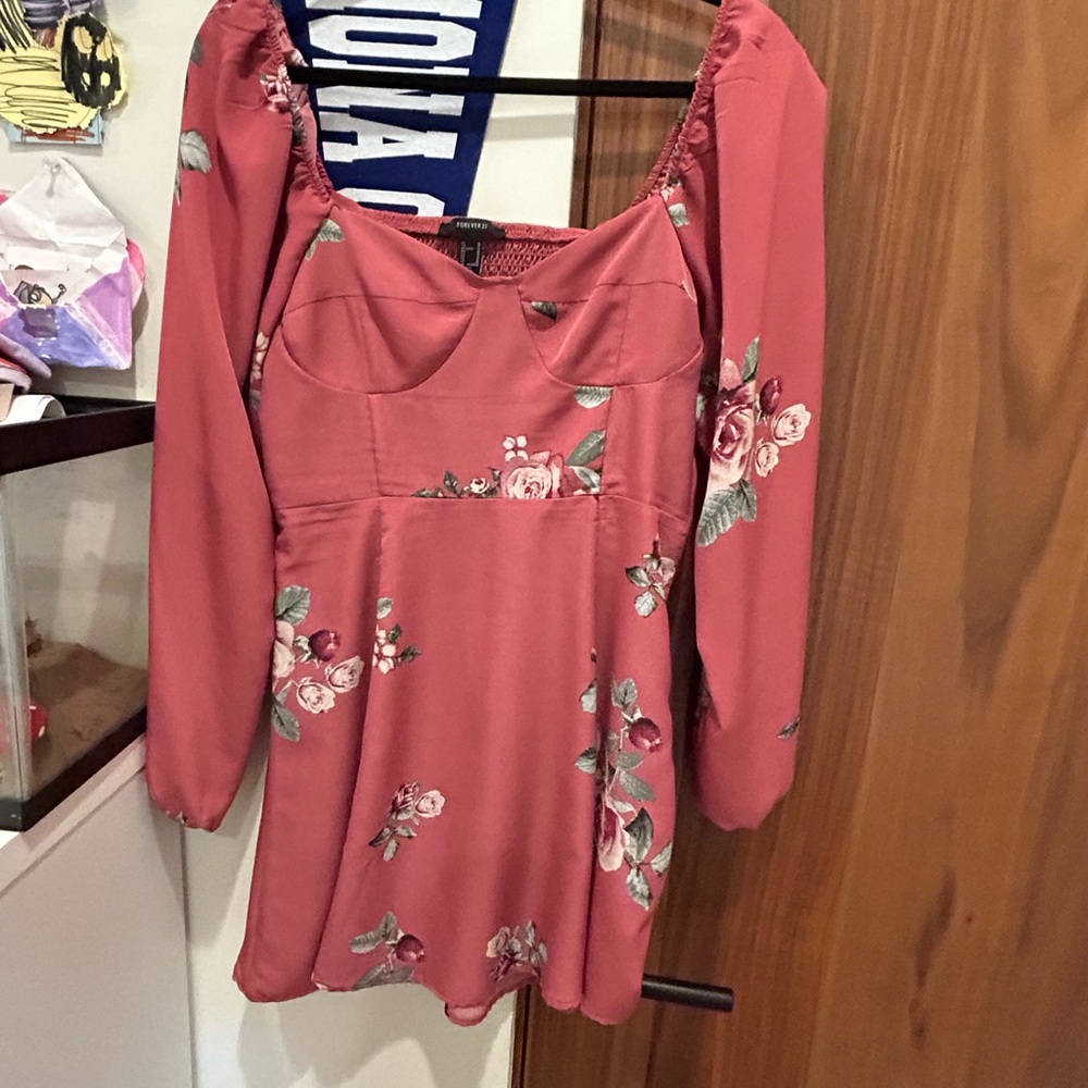 Forever 21 Rose Pink Smocked Top